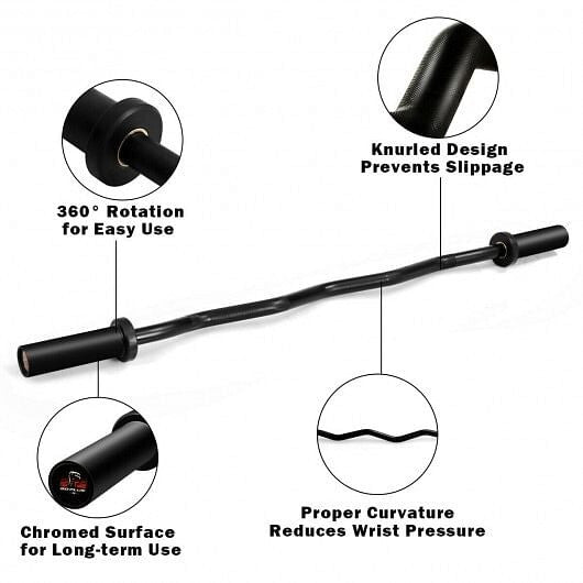48 Inch Phosphate Steel Fitness Equipment Bar-1