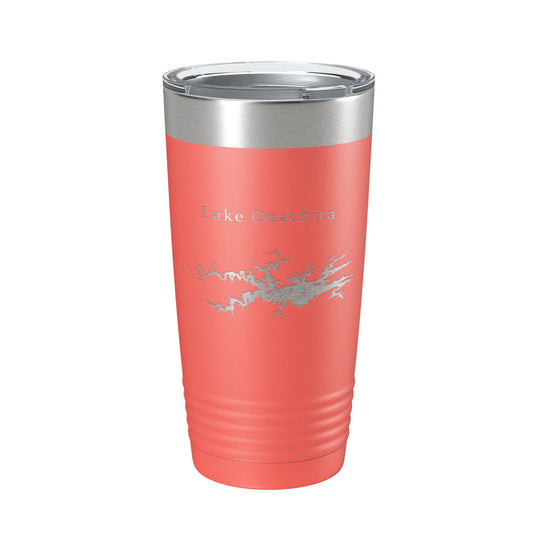 Lake Ouachita Map Tumbler Travel Mug Insulated Laser Engraved Coffee Cup Arkansas 20 oz-20